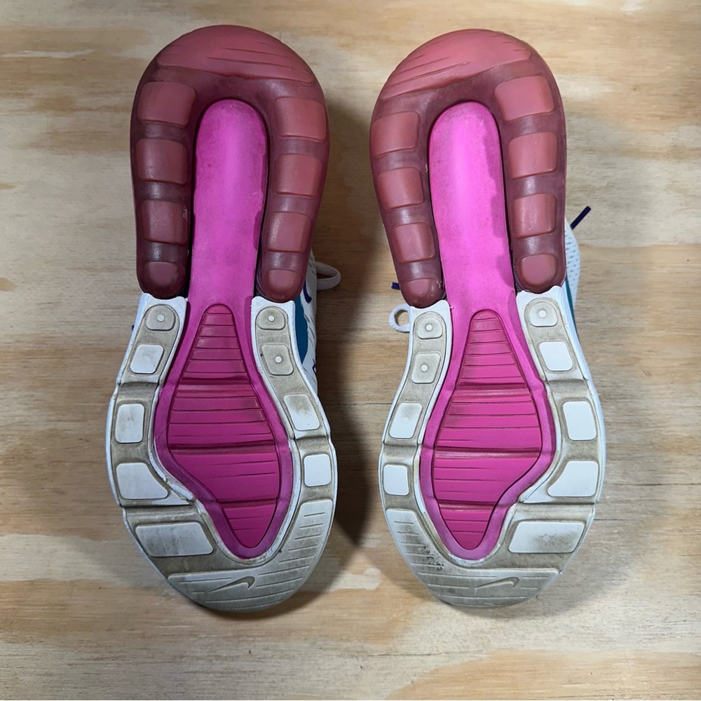 Nike White and Teal Sneakers with Purple Accents - Picture 7 of 9